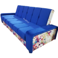 Sofa Combed Aram Design  3 Seater Stylish Emboss lining Royal Blue Valvet & Colour Can be Customised {{ Special offer } Available. 