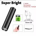 3 Guidance Modes Mini LED Flashlight USB Rechargeable LED Torch - Micro USB Charging with Cable and Case - Stainless Steel Design RL-517 USA. 