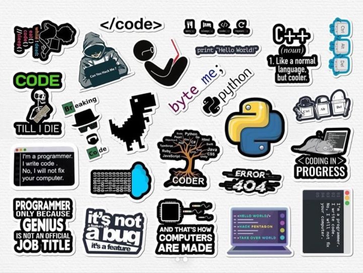 Programming Stickers for Mobile - Codding Stickers for Laptop Pack Of ...