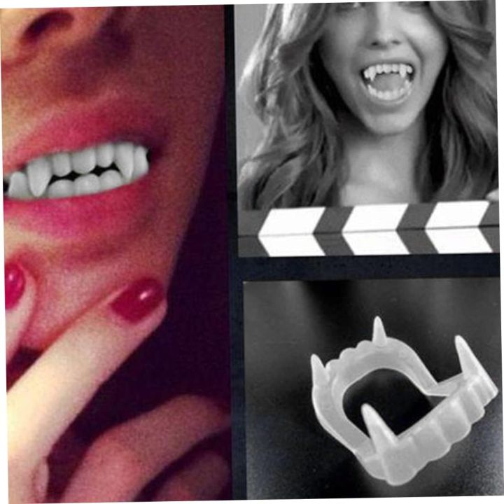 Vampire Teeth White Vampire Fangs Halloween Costumes Props for Kids Halloween Decoration Tesco UK
