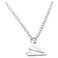 FLYEER Fashion One Direction Harry Styles Paper Airplane Necklace (Silver). 