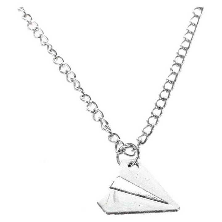 FLYEER Fashion One Direction Harry Styles Paper Airplane Necklace (Silver)