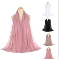 Luxury Plain Chiffon Georgette Hijab Scarf in High-Quality Fabric, Light weight Hijabs/Scarves/Stoler for Girls/Women (pack of 2). 