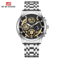 Vava Voom brand fashionable business waterproof stainless steel, imitation quartz men's watch. 