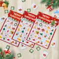 New Merry Christmas Christmas Bingo Cards Navidad Natal Card Game New Year Party Game 2025 Bingo Game Cards Gift. 