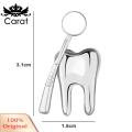 Carat Tooth Brooch Alloy Pin Lapel Badges Fun Dental Jewelry Gifts. 