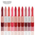 Miss Rose 6 PC Dual-Ended Matte Lipstick & Lip Gloss. 