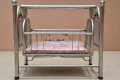 Royal Style - Born Baby Silver Chrome Baby Swinging Cradle with Soft Mattress Bed. 
