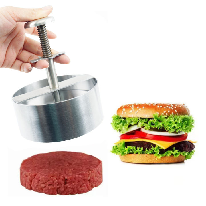 GOIKEA Slider Patty Maker Stainless Steel Burger Press Easy to Use Patty Maker with Adjustable Thickness Multi-purpose Round Burger Mold for Perfect Patties Food Grade Quality Burger Patty Maker