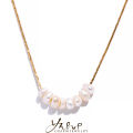 Grim Teiousx Yhpup Tarnish Free Natural Pearl Beads Chic Exquisite Necklace Thin Chain Stainless Steel Minimalist Charm Collar Jewelry Women. 