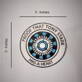 Prove that Tony Stark has a Heart - Vinyl Sicker - 3x3 inches. 