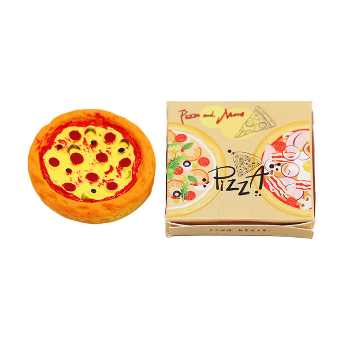 1set 1 12 Dollhouse Miniature Pizza With Packing Box Model Kitchen Food