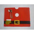 Christmas table mat double thicker 40X30CM yellow belt buckle. 