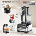 Imported 13in1 2200W Professional Multi-Functional Food Processor Machine – Heavy Duty Electric Vegetable Chopper Blender Grinder Combo Dough Maker & Baby Food Processor Grinder Salad Maker Machine Large Feed Chute, Dishwasher Safe Bowl Juice Maker,. 