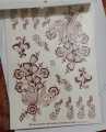 Waterproof Red Henna Mehndi Temporary Tattoo Mehndi Sticker for Girls Hand Henna Classic Design Sticker Tattoo Instant Mehndi Sticker. 