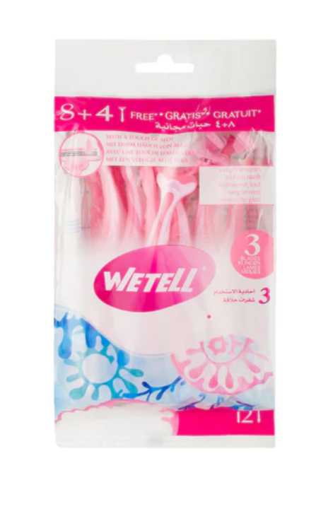Wetell 2 Blade Aloe Strip Disposable Razor 4in1 For Girls | Daraz.pk