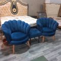 customize Royal bedroom chairs set 10 years guarantee foam and structure imported fabric all colours customize available. 