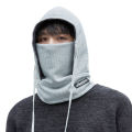Winter Male Hat Scarf Integrated Hooded Scarf Outdoor Cycling Mask Wind-Proof and Cold Protection Thickened Warm Pullover Cap. 