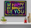 Inspirational Or Motivation Quotes Wall Hanging Glass Photo Frame in Premium Glossy Photo Paper A4 8x12” size for Home Decor and Decoration Accessories. 