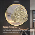 Metal Wall Decor Modern Stylish Triangular Ginkgo Flower Iron 3D Wall Sculpture for Living Room Bedroom Hall. 