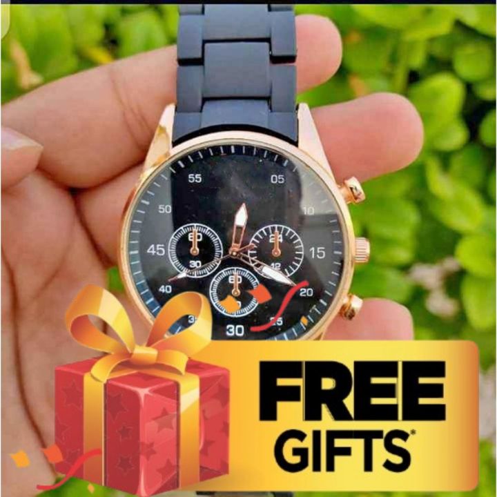 rubber chain dial business watch for boy's and girl's / Water Resistance