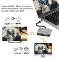 USB C to Hdmi Adapter, USB 3.1 Type C to Vga Hdmi 4K UHD Converter Adapter. 