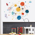 Cartoon solar system planets wall sticker child kids room home mural removable Podazz. 