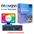 Movavi Screen Recorder : A screen recording software program that lets you record your screen and webcam .(Lifetime Activated). 