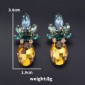 Rhinestone Acrylic Crystal Pineapple Stud Earrings. 