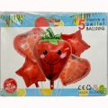 STRAWBERRY FOIL BALLOON SET - PACK OF 5 FOIL BALLOONS - STRAWBERRY THEME FOIL BALLOONS. 