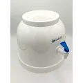 Mini Non Electric Water Bottle Dispenser - Portable - Manual - White - Plastic - 11inch x 10 inch (W*H) - For 19 liter water bottle. 