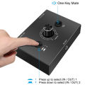 3.5mm Audio Switcher, 2 Input 1 Output/1 Input 2 Output Audio Splitter Switcher, Audio Switcher Box, One-Key Mute Button. 
