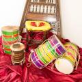 Dholki, Dholak, Mehndi Dholki, Musical Instruments, Dholak With Metal Hooks. 