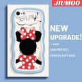 JIUMOO For iPhone 6 Plus iphone 6s Plus Case Cartoon Cute Minnie Mouse Colorful Lovely Cream Wave Border Soft Clear Shockproof Phone Cases Creative Camera Transparent Casing Simple Silicone Protective Cover. 