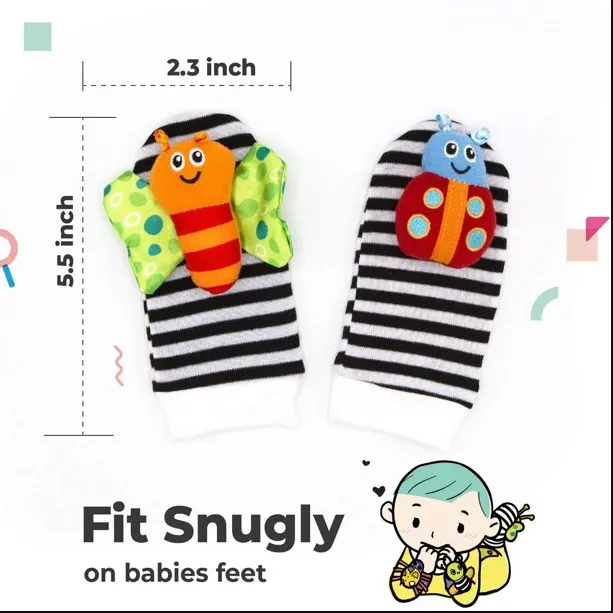 4%20Pcs%20Baby%20Rattle%20Set%20Toys%20Infant%20Wrist%20Strap%20Baby%20Socks%20Foot%20Finder%20Educational%20Handbells%20Cute%20Spider%20Cartoon%20-%20Image%205