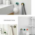 【FUN LIVE】 4 Pack Self Adhesive Kitchen Towel Hooks, Round Kitchen Towel Stopper Dish Cloth Hook Wall Mounted Towel Holder For Kitchen, Bathroom, Cabinet And Wall Dish Cloth Storage Hook (Round - Four Color). 