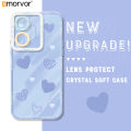 AMORVOR for Infinix Zero 20 Back Cover Gradient Doodle Love Crystal Phone Cover Camera Protection Transparent TPU Soft Case. 