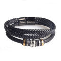 Cross-Border Foreign Trade Ethnic Style Jewelry Stainless Steel Bracelet Men's Multi-Layer Woven Leather String Titanium Steel Magnetic Snap Bracelet Wholesale. 