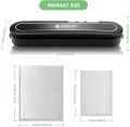 BIBURY Upgraded Automatic Food Sealer with Led Indicator Light, Compact Food Vacuum Sealing Machine for Food Storage and Preservation with 10pcs Vacuum Sealer Bags. 