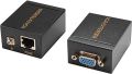 VGA Extender 60m VGA Signal Video Booster Transmitter and Receiver Converter Over CAT-5e/6 Cable for TCP/IP Signal into VGA Signal ORIGINAL UK ZONE STOCK. 