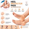 1 Pair (2pcs) Soft Silicone Heel Anti Crack for Pain Relief Silicone Gel Heel Pad Socks for Men and Women Heel Protector. 