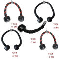 Handle Cable Pull Down the Horizontal Triangle Rope Horizontal Two-head Muscle Abdomen Side Traction Rope Heavy Drawing Rope Grip Workout Home Cable Attachment Handle Gym Press Tension Nylon Rope (Black/Red). 
