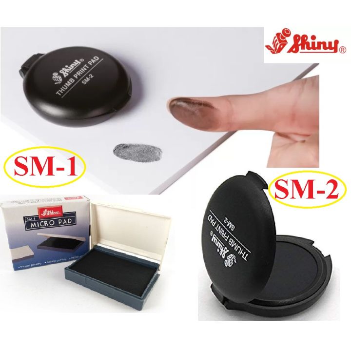SHINY SM-1 / SM-2 Water Proof  Pocket Size Finger Thumb Print Pad
