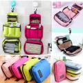 1Pc -  New Portable Hanging Organizer Bag - Mirror Pouch Foldable Cosmetic Makeup Case Storage Traveling Toiletry Bags Wash Bathroom Accessories. 