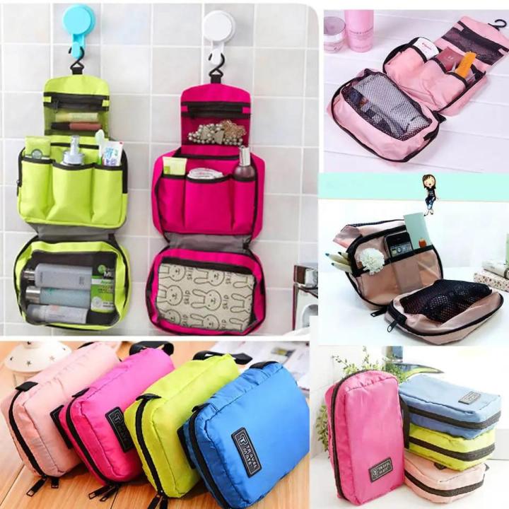 1Pc New Portable Hanging Organizer Bag Mirror Pouch Foldable
