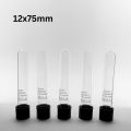 Pyrex 12x75mm Glass Culture Tubes with Screw Caps, 5-10 Pcs - 5mL Borosilicate Glass Test Tubes for Scientific Research, Borosilicate Glass Round Bottom Culture Tube with Screw Cap Ideal for Labs Classrooms & Home Use. 