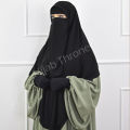 Hijab Throne Eye Flap Niqab and Maxi Hijab Set Lightweight, Breathable, Comfortable for All Seasons, Adjustable Eye Flap, High-Quality Fabric, 137cm x 137cm Size. 