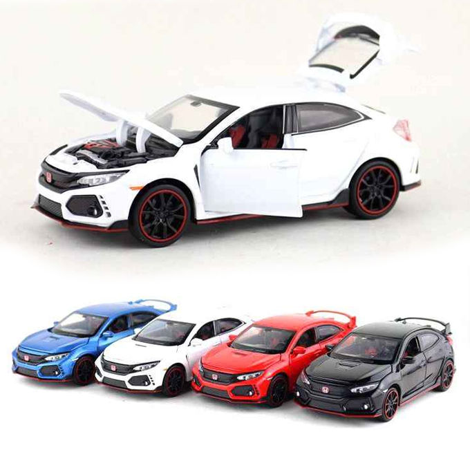 Honda%20Civic%20Type-R%20Racer%20Die%20Cast%20Scale%20Model%20Car%20-%20White%20-%206%20Inches%20-%20Image%204