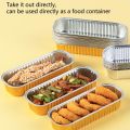 5/10Pcs Rectangle Disposable Aluminum Foil Tin Cup Pudding Cake Mold Air Fryer Tinfoil Box Small Baking Tray Kitchen Tools. 