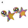 1 Pair Uni Pentagram Pattern Alloy Ear Stud Earring Jewelry Charms for Party. 
